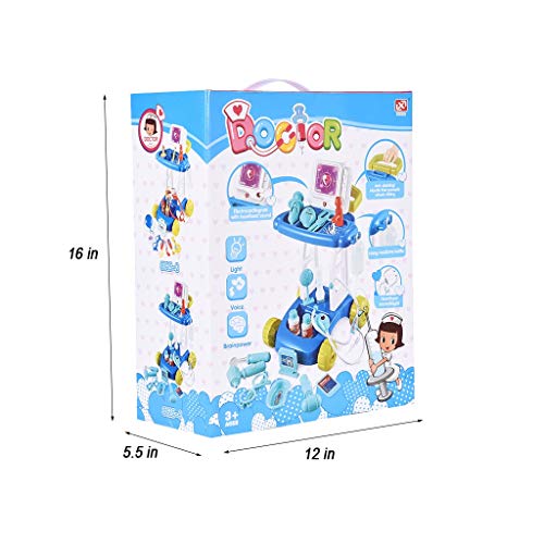 image for Youen Doctor Kit for Kids, Toddler Electric Simulation Medical Trolley