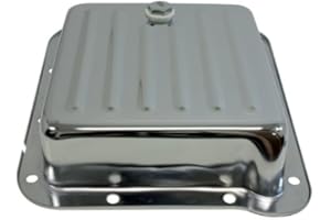 CFR PERFORMANCE Compatible/Replacement for Ford C4 Steel Transmission Pan (Pan Fill Style) - Chrome