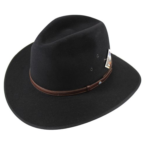 Akubra Coober Pedy Hat - Black - 54cm