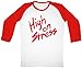 Revenge of the Nerds High On Stress White & Red Adult Raglan Shirt
