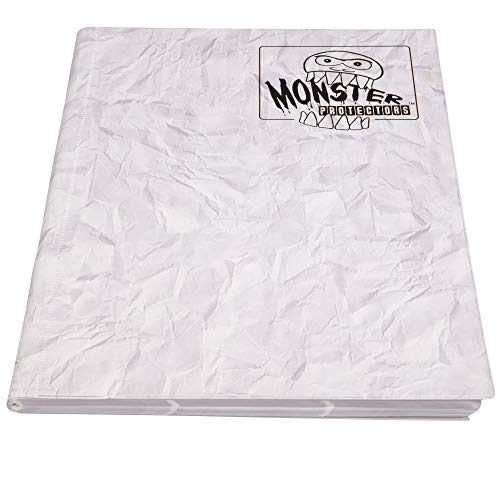 Monster Binder - 9 Pocket Trading Card Album -Marble White w White Pages - Holds 360 Yugioh, Magic, and Pokemon Cards - Thumbnail 2