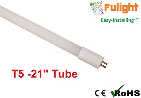 Fulight 12-30V DC ¤ F13T5/D LED Tube Light (Rotatable)- 21" Inch 6W (13W Equivalent), Warm White 3000K, Double-End Powered, Frosted Cover- for RV &amp; Marine Lighting
