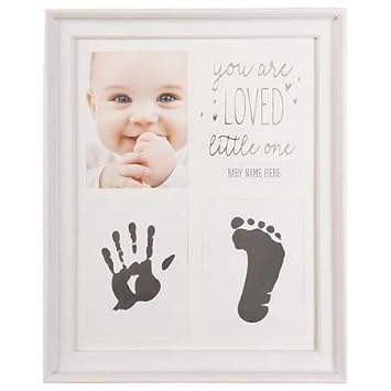 stepping stones baby's first prints frame