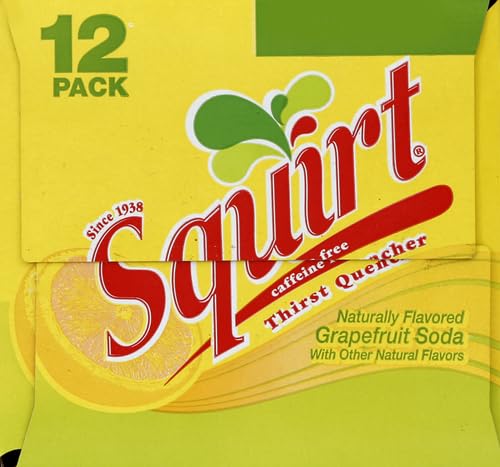 SQUIRT SODA, GRAPEFRUIT, 12 FL OZ CANS, 12 PACK