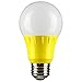 Sunlite 80149 LED A19 Colored Light Bulb, 3 Watts (25w Equivalent), E26 Medium Base, Non-Dimmable, UL Listed, Party Decoration, Holiday Lighting, 1 Count, Amber