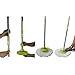JOYCLEAN Spin Magic 360 Easy mop Handle and easywring mop Head Replacement for Both Hand Press and Pedal mop Buckets (Green Set with 1 Max. 4.7ft Pole, 2 Microfiber mop Head,)