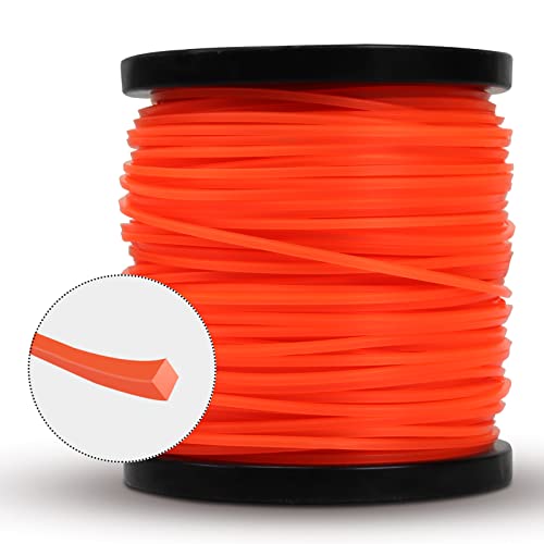 VIABRICO .080" Weed Eater String, Square Orange Heavy Duty String Trimmer Line, Weed Wacker String Universal Commercial Grade, Premium Nylon Weedeater Line 0.080" x 1.35LB, 425Foot