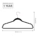 MIZGI Premium Velvet Hangers (30 Pack) Heavy Duty- Non Slip - Velvet Suit Hangers Black - Copper/Rose Gold Hooks,Space Saving Clothes Hangers (Black)
