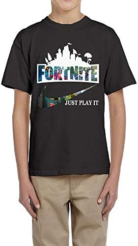 Fortnite Just Play It Youth Unisex Kids Short Sleeve T-Shirts Graphic Tees