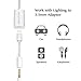iPhone 7 Plus 8 Plus X Adapter & Splitter, Dual Lightning Headphone Audio & Charge Adapter Accessories for iPhone 8 / 8 Plus / X / 7 / 7 Plus by EBEAUTYDAY