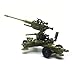 koolfigure Custom WWII Towed Anti-Aircraft Machine Gun Building Blocks Toy Set, WW2 Military Army Mini Build Bricks