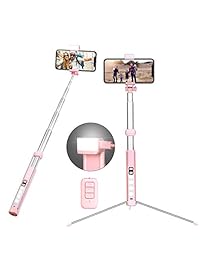 Bluetooth Selfie Stick Trípode extensible monopié soporte de teléfono con luz LED Llenar inalámbrico mando a distancia para iPhone X  8 8 Plus 7 7 Plus Galaxy S9 S9 Plus Note 8 S8 S8 Plus