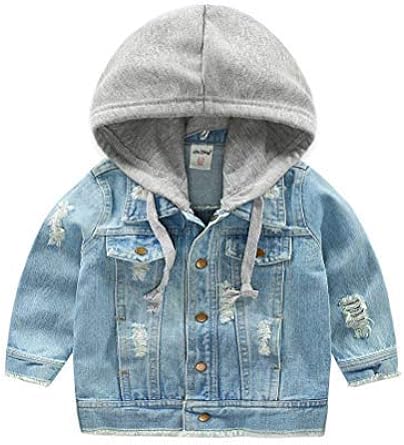 boys denim jacket with hoodie