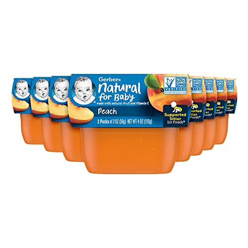 Gerber 1st Foods Baby Food, Peach Puree, Natural Non-GMO,