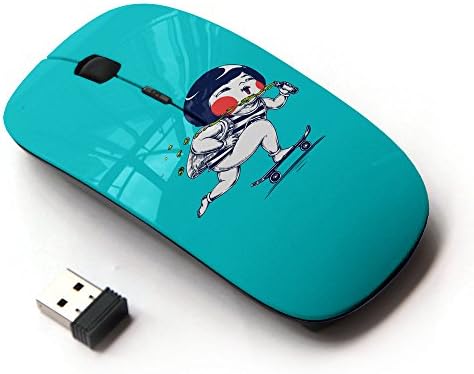Planetar Colorful PrinTed Ultra-thin Wireless Optical 2.4Ghz Mouse - Black ( Pouty Miss in motion )