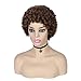 WIGER Afro Kinky Curly Wig Human Hair for Black Women Short Medium Brown Afro Wigs Curly Human Hair Wig for African American 6.5 Inch