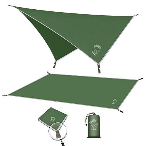 Grassman Camping Tarp, Waterproof Tent Footprint with Carrying Bag