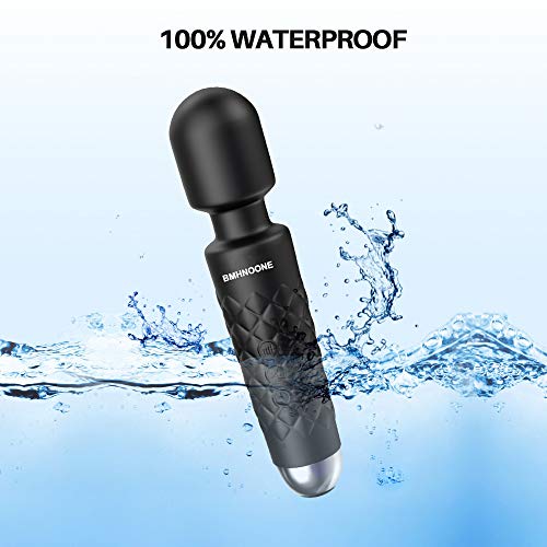 Upgrade Wand Massager,Handheld Cordless Rechargeable Wand Massager with 8 Powerful Speeds and 20 Modes,Waterproof Handheld Personal Powerful Wand Massager for Back Neck Shoulder Legs - Thumbnail 3