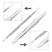 Sucica Blackhead Remover Tools Safe Blackhead Tweezer Treatment for Acne Blemish Pimple Comedone Whitehead Extractor Kit 2 PCS