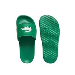 Lacoste Women's Serve Slide, Green Croc, 8