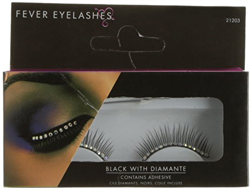 Fever Women's Eyelashes Diamante Contains Glue In Display Box
