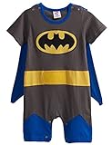 A&J Design Baby Boys' Batman Short Sleeve Romper Costume
