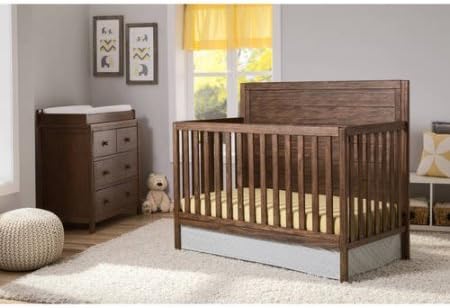 rustic oak crib