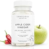 120 Organic Apple Cider Vinegar Capsules with Mother + Cayenne | Apple Cider Vinegar Pills for Metabolism, Gut Health, Digestion, Bloating Relief and Appetite Suppressant