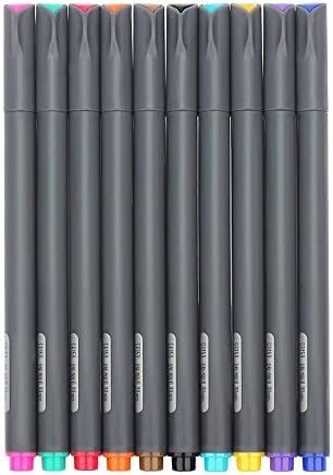 10Pcs Fineliner Color Pen Pen Set, Sketch Drawing Pen, 0.38mm Colored Fine Line Point Pencil, Nib Watercolor writing skill