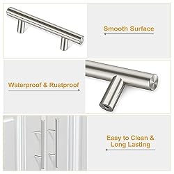 Onateel 30 Pack 5 Inch Cabinet Handles Brushed