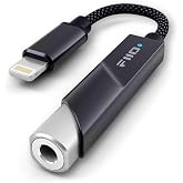 FiiO KA11 Lightning to 3.5mm Audio Adapter 32bit/384KHz, Lightning to 3.5mm USB Dongle HiFi DAC Amplifier for Android/iOS/Windows/Mac (Black, LT)