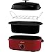 Oster 18-Quart Turkey Roaster Oven 24-Pound ,red
