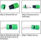 YAAVAAW 10Pcs Garden Hose Tap Connector Kit 1/2in 3/4in 2-in-1 Quick Connect view 9