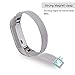TOMALL Replacement Bands Compatible for Fitbit Alta HR and Fitbit Alta, Adjustable Replacement Accessories with Lock for Fitbit Alta/Alta HR (Silver)