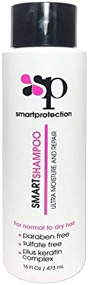Ultra Moisture Shampoo Sulfate and Paraben Free 16oz for Keratin Treated Hair by Smart Protection