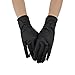 Greenmoe Women's Elegant Short Finger Formal Party Wrist Length Gloves Black