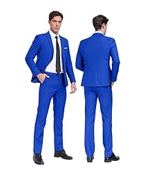 Datysum Slim Fit Suit for Men 2 Piece Royal Blue