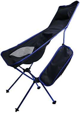 VVA Folded Camping Chair Portable Stool Ultralight Durable for Hiking BBQ Fishing Dark Blue
