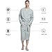 M&M Mymoon Men’s Kimono Robe Long Comfy Bathrobe Cotton Loungewear Spa Cloth Robe (Grey Mel, L/XL)