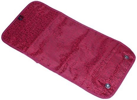 Maquita Hanging Cosmetic Bag Luxury Roll-N-Go Travel Bag Roll Up Makeup Case Pouch Toiletry Bathroom Organizer Red by Maquita