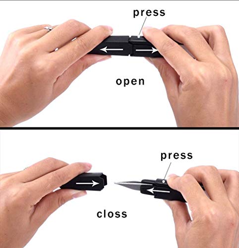 Portable U Shape Embroidery Scissors, Color Portable Scissors Yarn Scissors Multi-Function U-Cutting Craft Sewing Pruning Thread Cutter Scissors with Needle Threaders, 4 PCS - Thumbnail 2