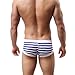Voberry® Men's Sexy Stripe Boxer Briefs Cotton Underwear shorts Soft Underpants (XL, C)
