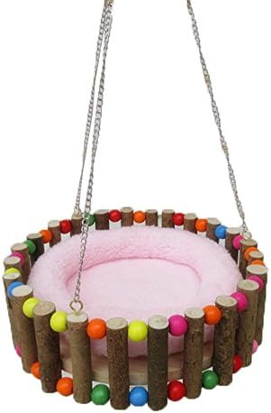 Round Branch Nest Durable Chewing Biting Hammock Hanging Bed Suitable for Small Animals Hamster, Hedgehog, Chinchilla