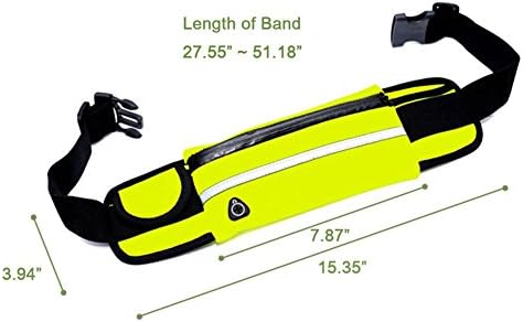 S.K.I.T, Sports Hip Pack Bag Waist Pack Waterproof Bag Hip Belt Pouch Women Men (Green)