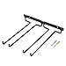 Stemware Wine Glass Rack Wall Mountable Heavy Duty Thick Wrought Exquisite bronze black powder coating 2 Rows 10.2 Inch Deep,Metal Storage Hanger for Kitchen or Bar