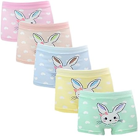 Kid Girl Underwear Baby Girls Panties Soft Cotton Boyshort Boxer Briefs 5 Pack 3XL 5-6t