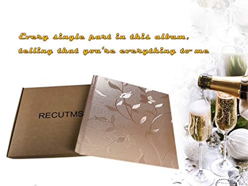 image for RECUTMS Leather Cover Photo Album 600 Pockets Sewn Bonded Memo Album S