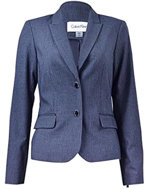 Women's Petite Size 2 Button Pinstripe Jacket