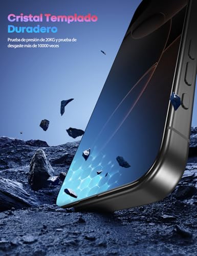 Lamicall Mica para iPhone 17 Pro - [Top 9H Película de Vidrio Templado], Marco de Instalación Fácil, 0 Burbujas, AntiHuellas, Alta Sensibilidad, Protector de Pantalla para iPhone 17 Pro (6.3") - 2 Pack