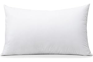 OTOSTAR Throw Pillow Insert, 12 x 20 Cushion Inner Soft Fluffy Plump Stuffer Cushion Pad White Decorative Pillow Insert